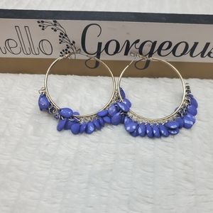 5 for $15 Purple Bead Hoops